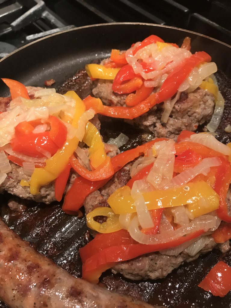 GRILLED VENISON SAUSAGE WITH PEPPERS AND ONIONS – Wildside Adventures, LLC